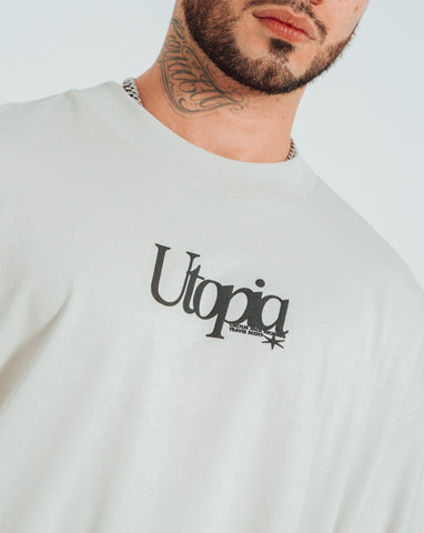 Camiseta Oversize Gris Claro Utopia