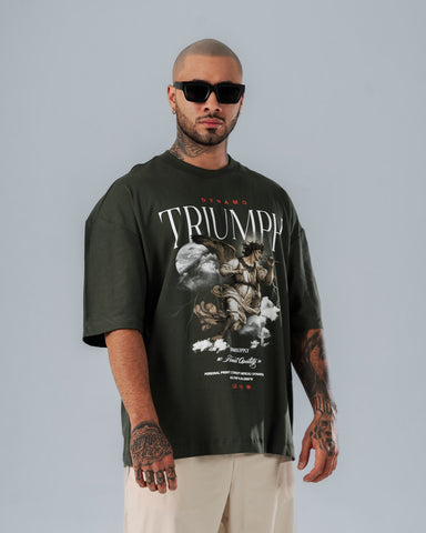 Camiseta Oversize Verde Militar Triumph