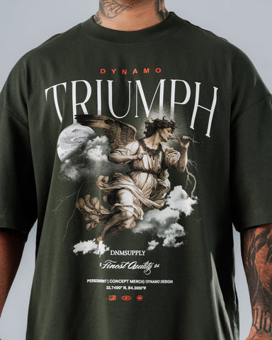 Camiseta Oversize Verde Militar Triumph