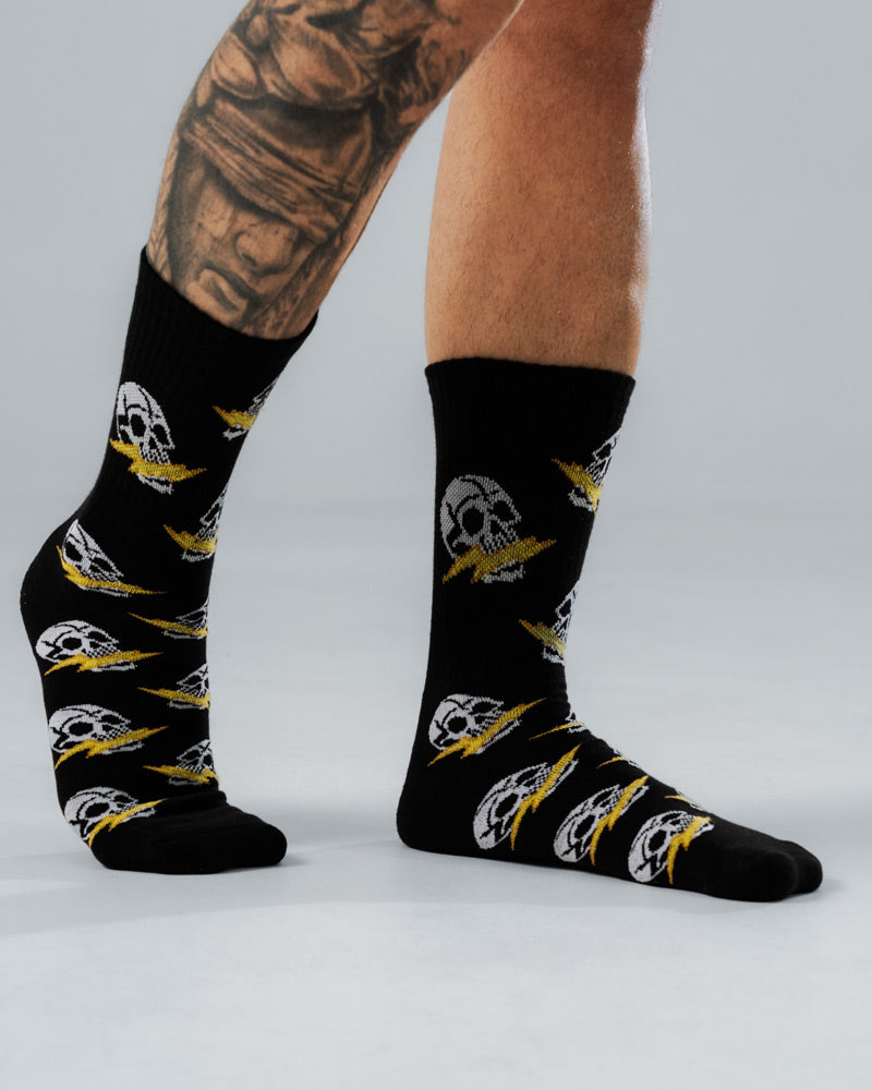 Medias Negras Streetwear Calaveras