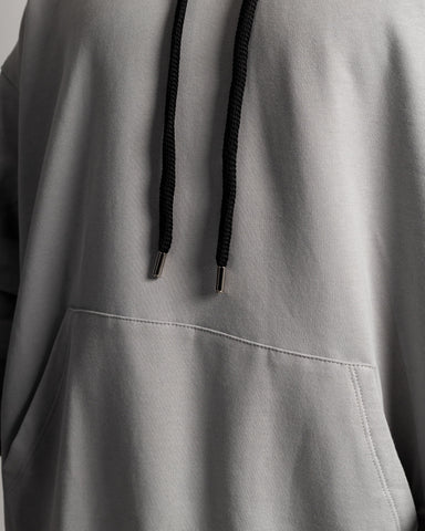 Hoodie Oversize Gris Cemento Basico