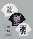 Pack Camisetas Boxy Fit - Graphic Club