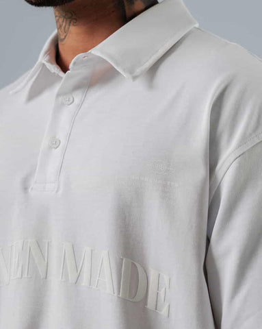 Polo Oversize Para Hombre Blanco Heaven Made