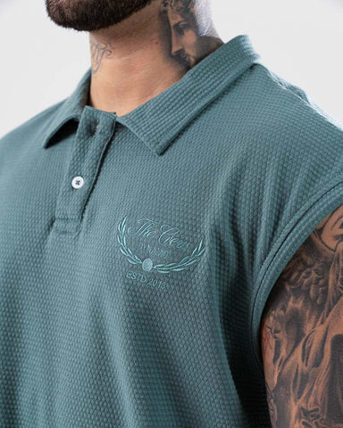 Polo Oversize Para Hombre Verde Seco The Crew