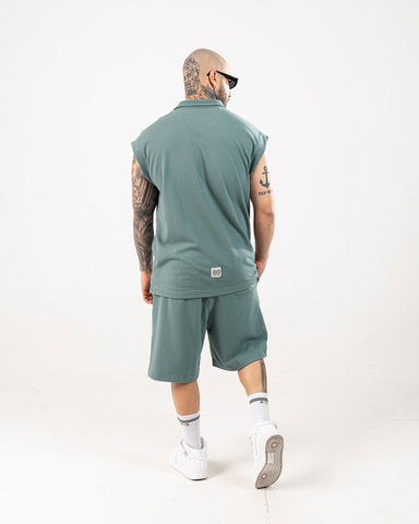 Polo Oversize Para Hombre Verde Seco The Crew