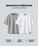 Duo Pack Camisetas Básicas Oversize Grey Matter - Premium 300G