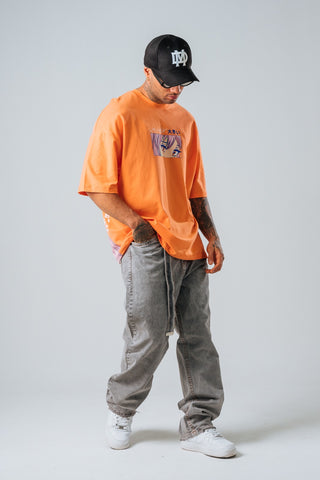 Camiseta Oversize Naranja Anime