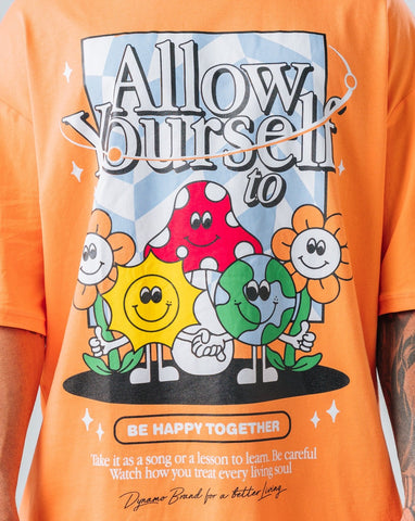 Camiseta Oversize Mandarina Allow