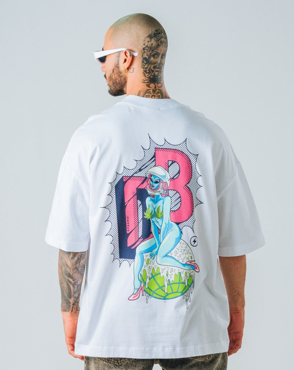 Camiseta Oversize Blanco Astronaut