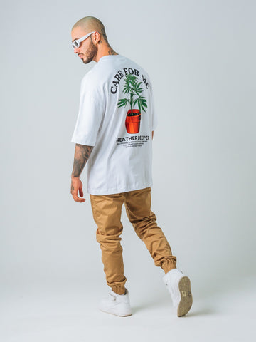 Camiseta Oversize Blanco Care