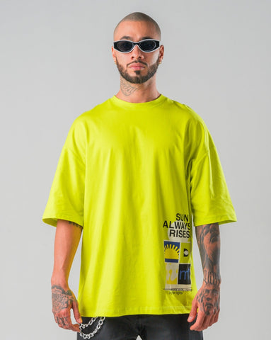 Camiseta Oversize Verde Lima Sun