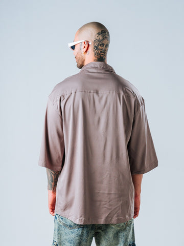 Camisa Oversize Básica Café - Tipo Cargo