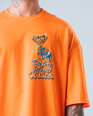 Camiseta Oversize Naranja Wasted