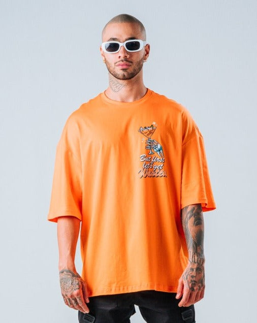Camiseta Oversize Naranja Wasted