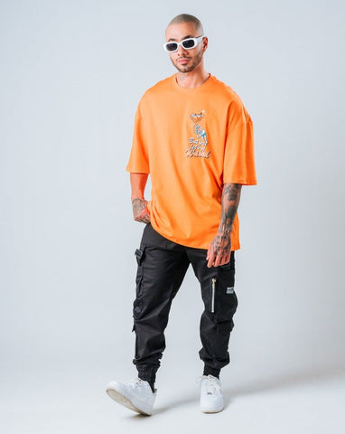 Camiseta Oversize Naranja Wasted