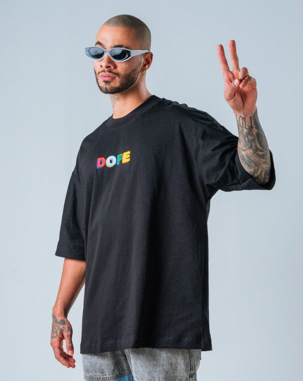 Camiseta Oversize Negro Dope
