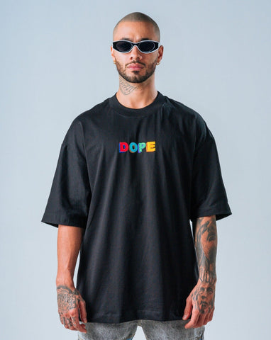 Camiseta Oversize Negro Dope