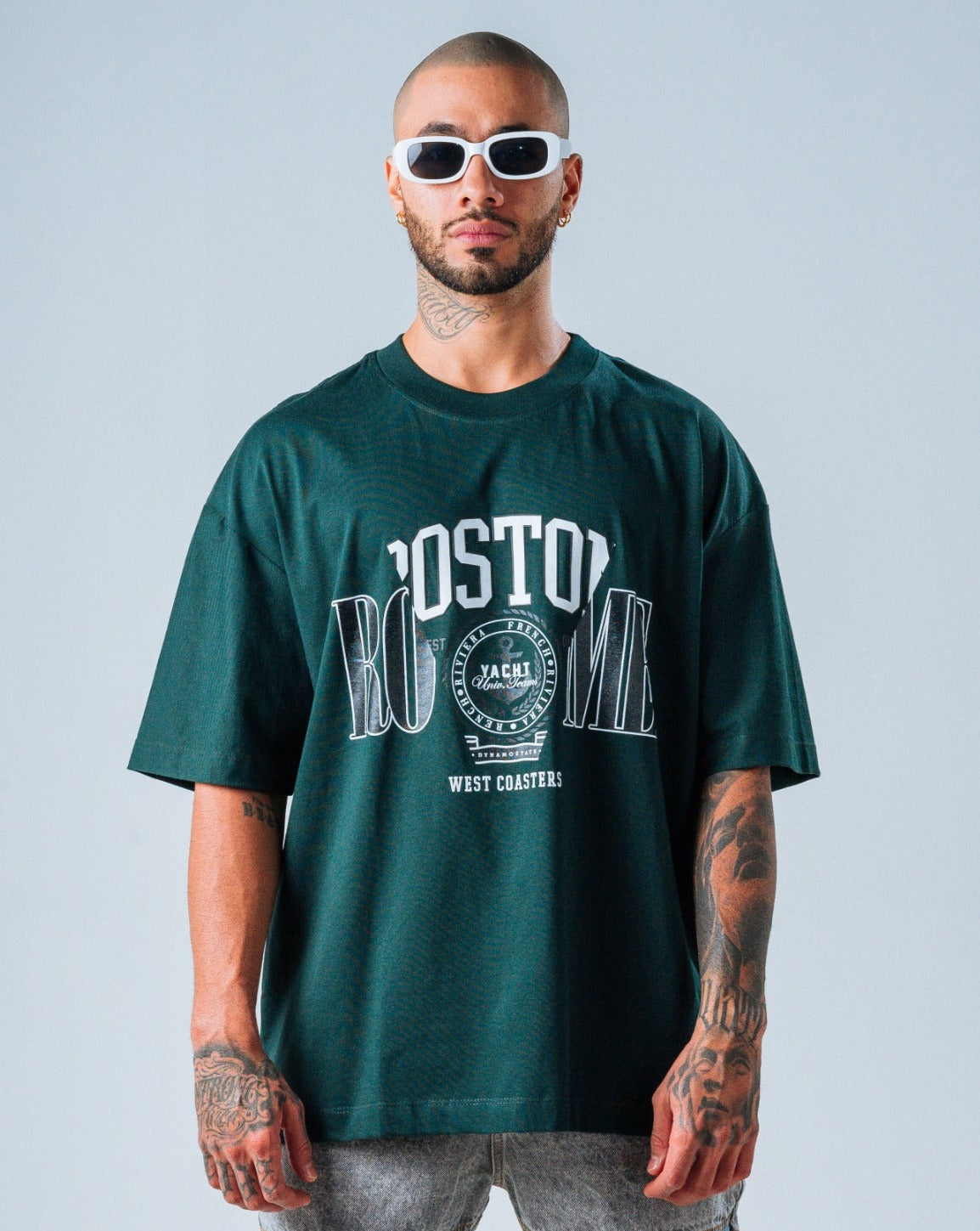 Camiseta Oversize Verde Boston