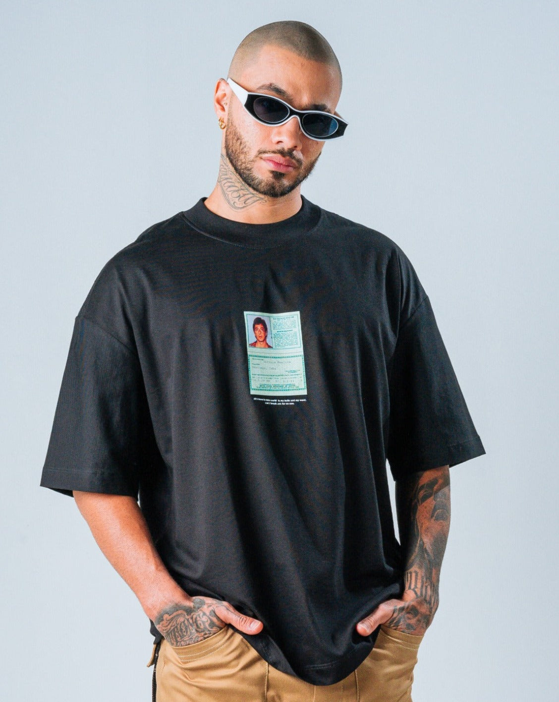 Camiseta Oversize Negro ID