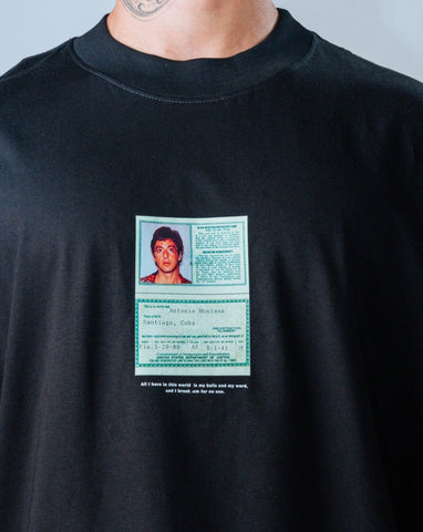 Camiseta Oversize Negro ID
