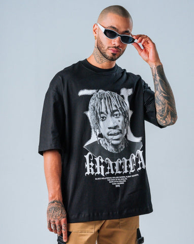 Camiseta Oversize Negro Burn