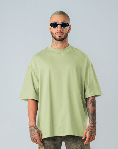 Camiseta Oversize Básica Verde Oliva