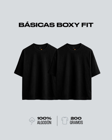 Duo Pack Básicas Boxy Fit Black