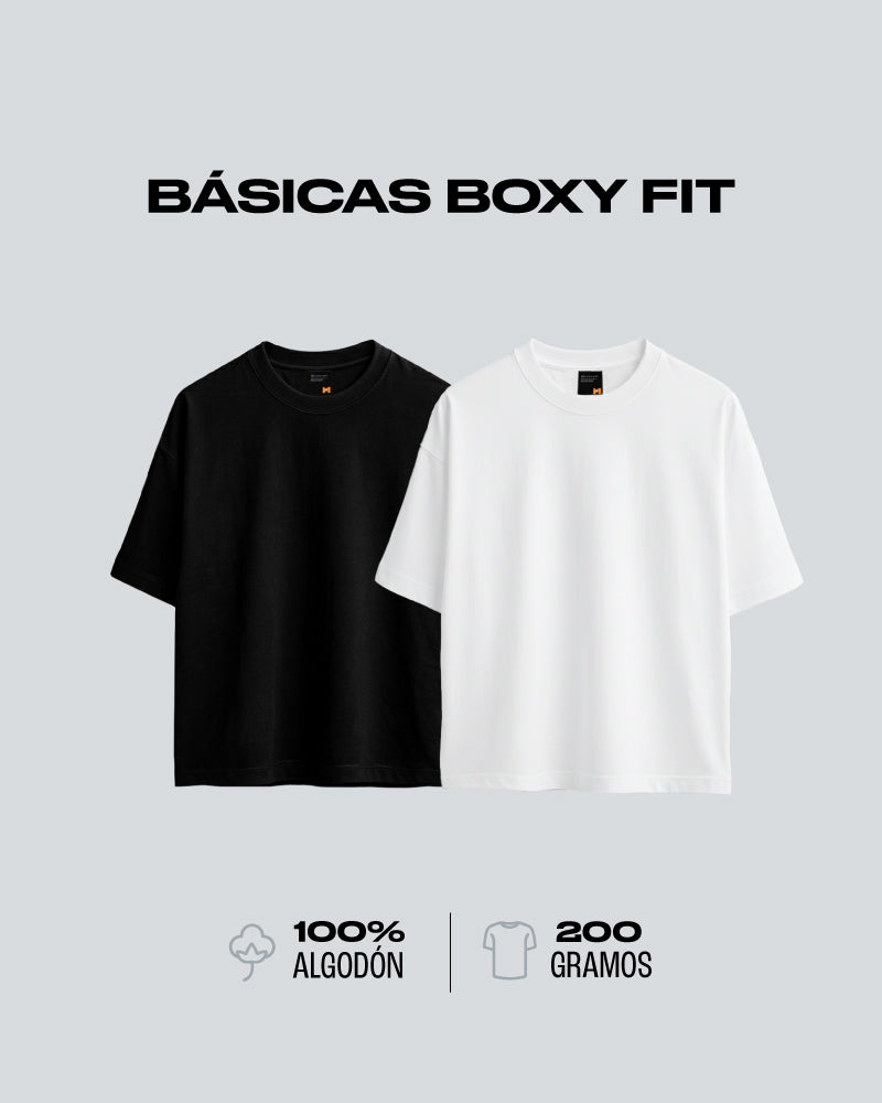 Duo Pack Básicas Boxy Fit Black & White