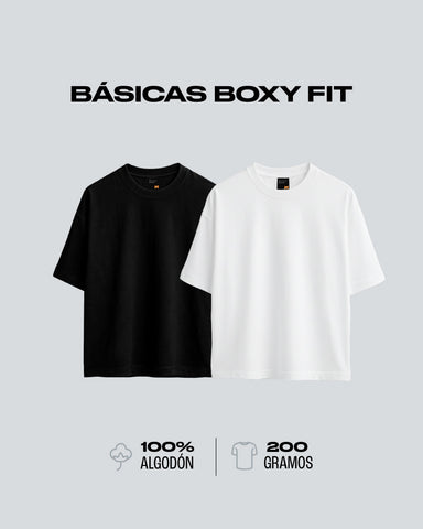 Duo Pack Básicas Boxy Fit Black & White