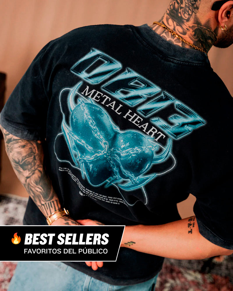 Camiseta Oversize DB13 Metal Heart
