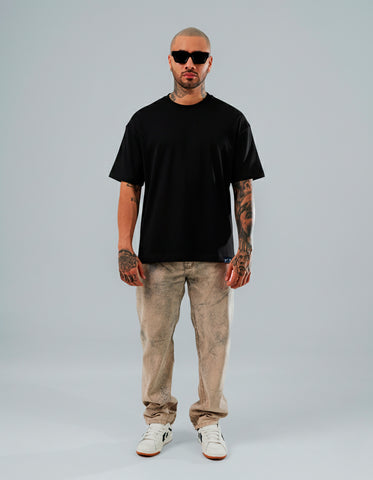 Camiseta Básica Regular Negra - 270 Grs
