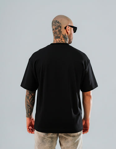 Camiseta Básica Regular Negra - 270 Grs