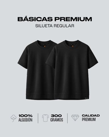 Duo Pack Básicas Regular Black - Premium 300G