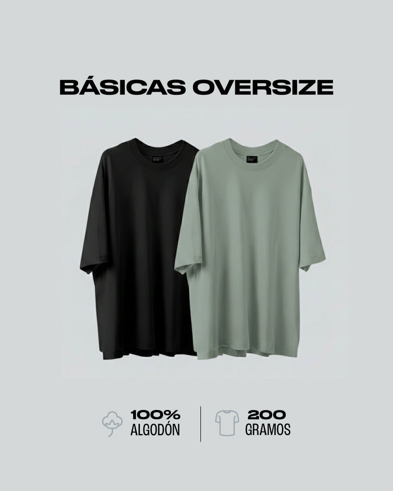 Pack x2 Camisetas Básicas Olive Duo