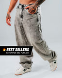 Jeans Baggy Básico Gris Lavado