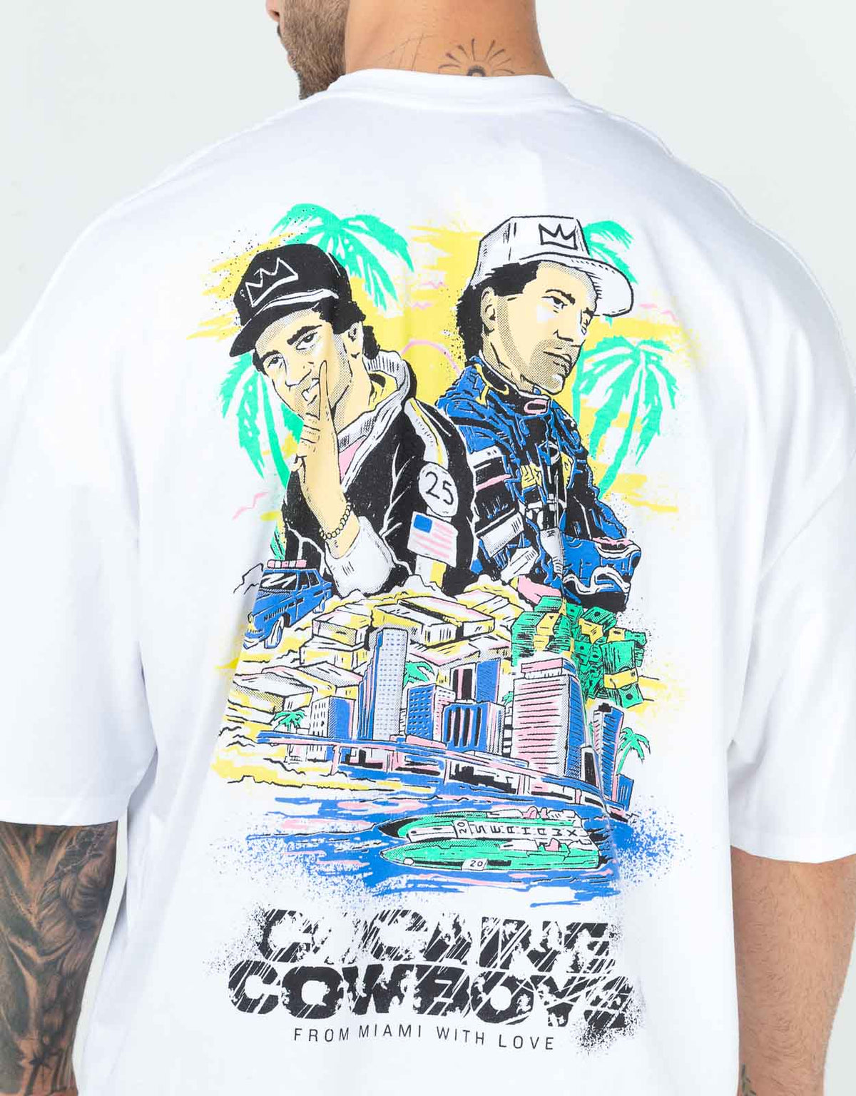 Camiseta Oversize Blanca Miami