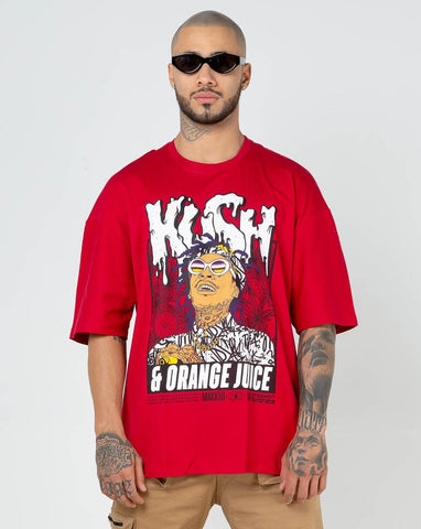 Camiseta Oversize Rojo - Orange Juice