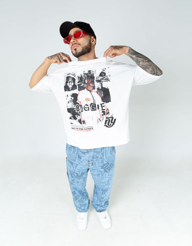 Camiseta Oversize Blanca Biggie