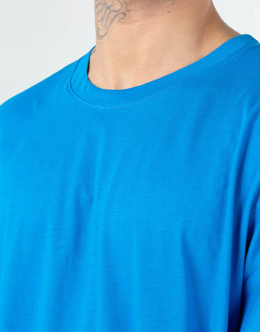 Camiseta Básica Oversize Azul